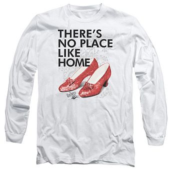 Wizard Of Oz No Place Like Home Long Sleeve Adult T-shirt