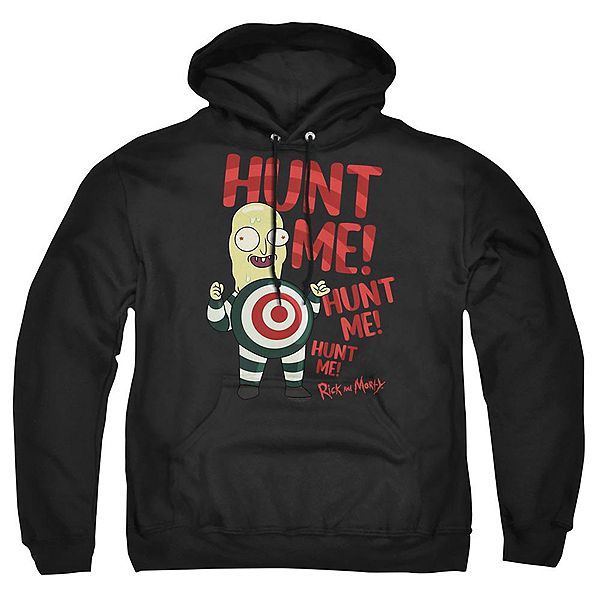 Rick And Morty Hunt Me Adult Pull Over Hoodie