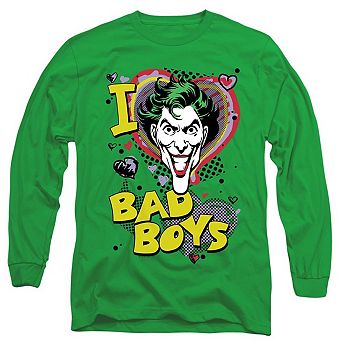 Dc Comics I Heart Bad Boys 2 Long Sleeve Adult T-shirt