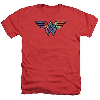 Dc Comics Wonder Woman Wonder Woman Tie Dye Logo Adult Heather T-shirt