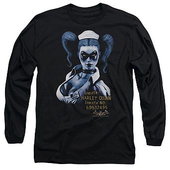 Batman Arkham Asylum Arkham Harley Quinn Long Sleeve Adult T-shirt