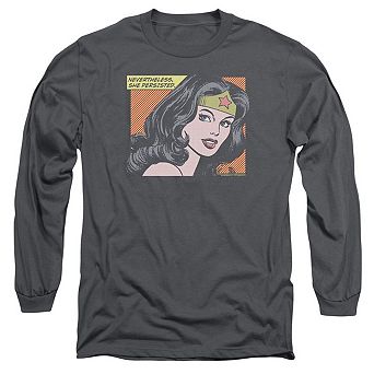Wonder Woman She Persisted Long Sleeve Adult T-shirt
