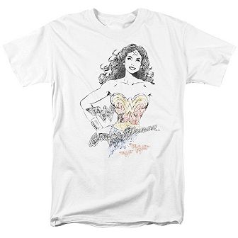Dco Justice League Of America Wonder Woman Squiggles Short Sleeve Adult T-shirt