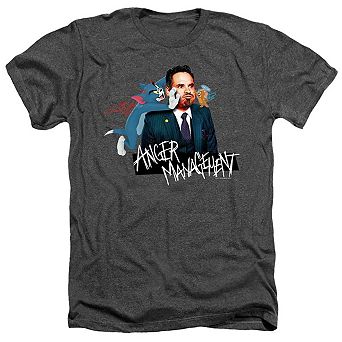 Tom And Jerry Movie Anger Management Adult Heather T-shirt