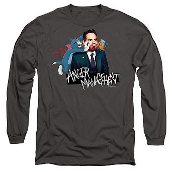 Tom And Jerry Movie Anger Management Long Sleeve Adult T-shirt