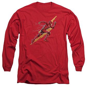 Justice League Movie Flash Forward Long Sleeve Adult T-shirt