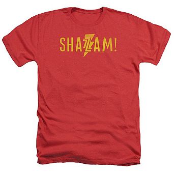 Shazam Movie Flat Logo Adult Heather T-shirt
