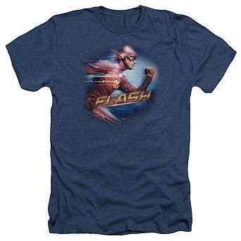 The Flash Fastest Man Adult Heather T-shirt