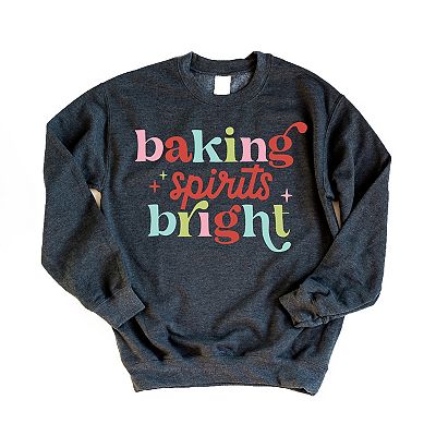 Simply Sage Market Women s Graphic Sweatshirt Baking Spirits Bright Colorful L Dark Heather