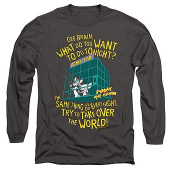 Pinky And The Brain The World Long Sleeve Adult T-shirt