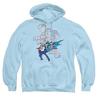 Dc Comics Real Men Adult Pull Over Hoodie