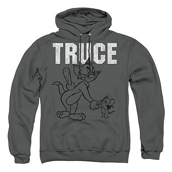 Tom And Jerry Truce Adult Pull Over Hoodie