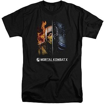 Mortal Kombat Fire And Ice Short Sleeve Adult Tall T-shirt