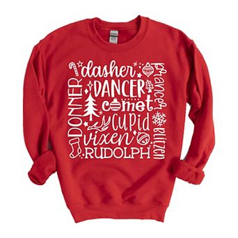 Reindeer Name Collage Sweatshirt