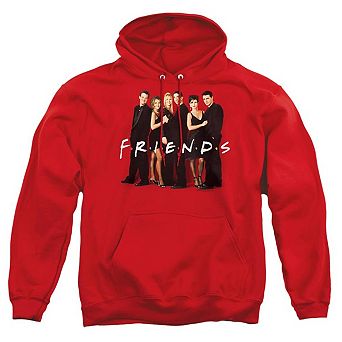 Friends Cast In Black Adult Pull Over Hoodie