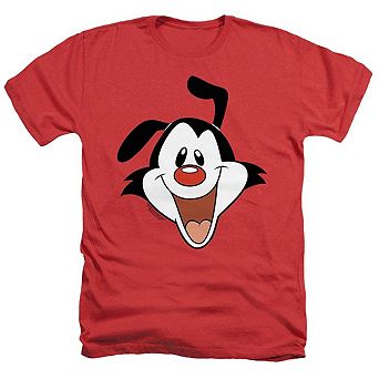 Animaniacs Yakko Head Adult Heather T-shirt