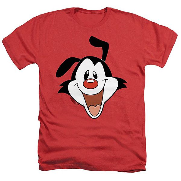 Animaniacs Yakko Head Adult Heather T-shirt