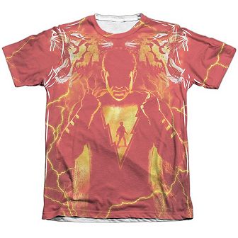 Shazam Movie Whats Inside Sub Sleeve T-shirt