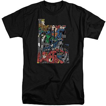 Justice League Of America Lettered League Short Sleeve Adult Tall T-shirt