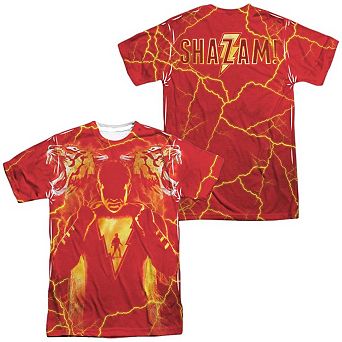 Shazam Movie Whats Inside Sub Short Sleeve Adult Poly Crew T-shirt