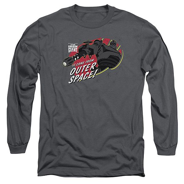 Iron Giant Outer Space Long Sleeve Adult T-shirt