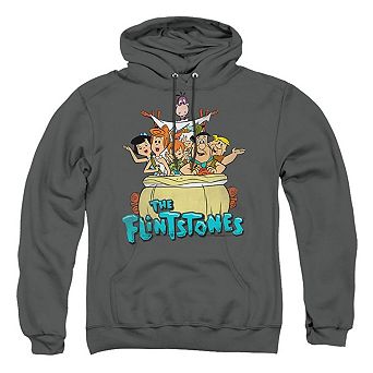 The Flintstones Ride On Adult Pull Over Hoodie