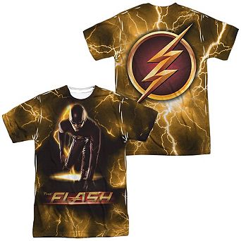 The Flash Bolt Short Sleeve Adult Poly Crew T-shirt