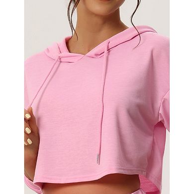 Womens Hoodies Tracksuits Loungwear Sets Crop Sweatshirt and Long Jogger