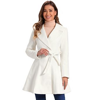 Elegant Overcoat For Women's Shawl Collar Single Winter Belted Long Coat