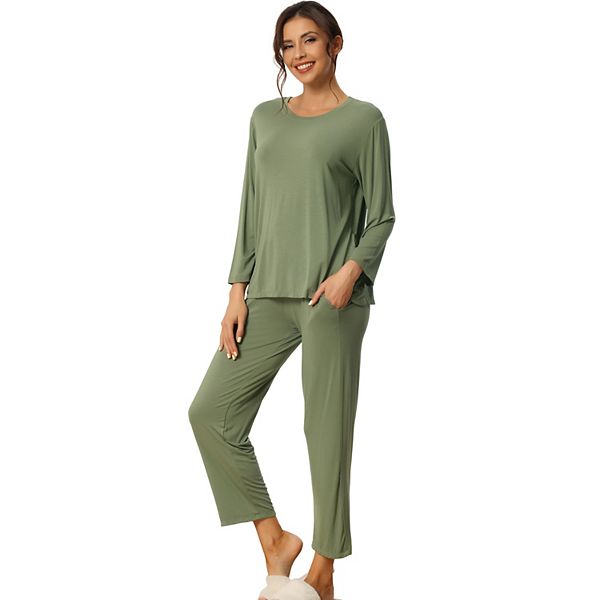 LUVLETTE Soft Cotton & Modal Basic Long Women Pajama Set