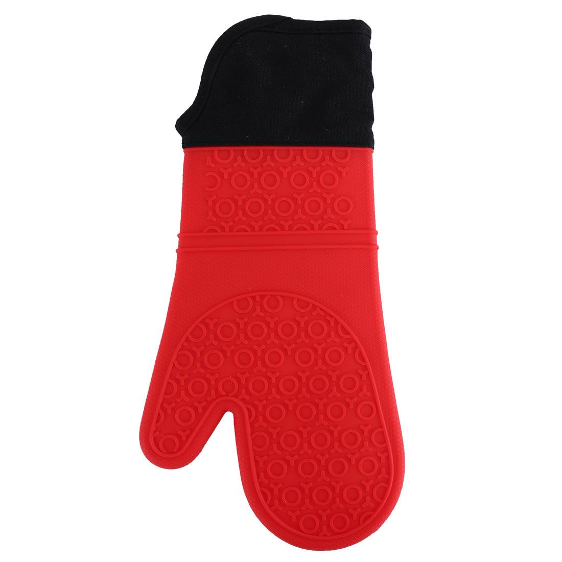 Zulay Kitchen Extra Long Silicone Oven Mitts - Red