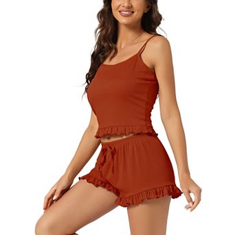 Women's Pajamas 2 pc Sets Camisole Tops and Shorts Sleepwears Loungewear