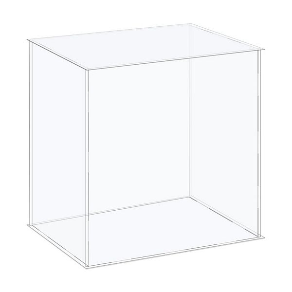 Acrylic Display Case Plastic Box Cube Storage Box Assemble Showcase 14 ...