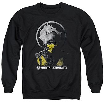 Mortal Kombat X Scorpion Bust Adult Crewneck Sweatshirt