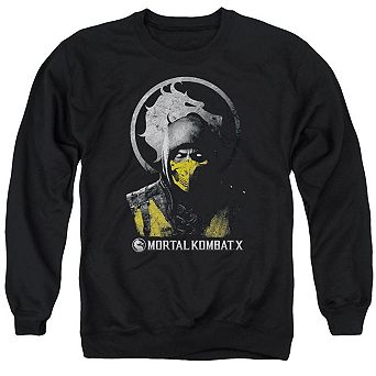 Mortal Kombat X Scorpion Bust Adult Crewneck Sweatshirt