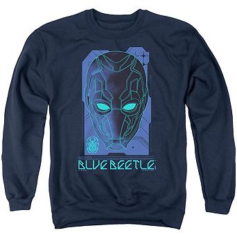 Blue Beetle Large Mask Adult Crewneck Sweatshirt