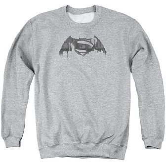 Batman V Superman Cityscape Logo Adult Crewneck Sweatshirt