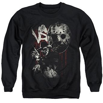 Freddy Vs Jason Scratches Adult Crewneck Sweatshirt