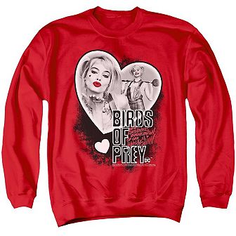Birds Of Prey Heart Harley Adult Crewneck Sweatshirt