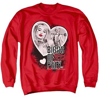 Birds Of Prey Heart Harley Adult Crewneck Sweatshirt