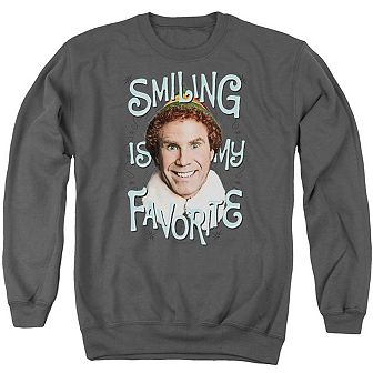Elf Smiling Adult Crewneck Sweatshirt