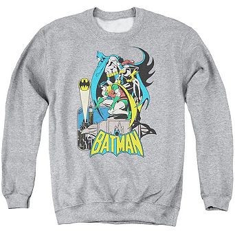 Dc Comics Batman Heroic Trio Adult Crewneck Sweatshirt