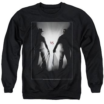 Freddy Vs Jason Silhouettes Adult Crewneck Sweatshirt