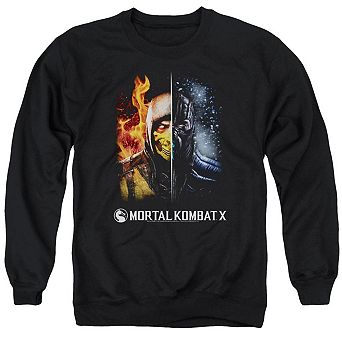 Mortal Kombat Fire And Ice Adult Crewneck Sweatshirt