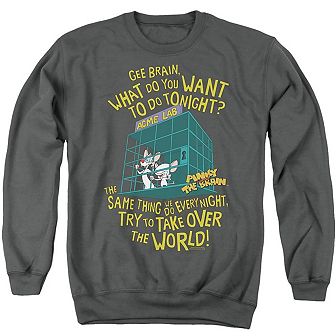 Pinky And The Brain The World Adult Crewneck Sweatshirt