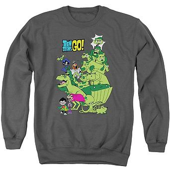 Teen Titans Go Beast Boy Stack Adult Crewneck Sweatshirt