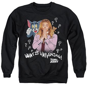 Tom And Jerry Movie What Is Happening Adult Crewneck Sweatshirt
