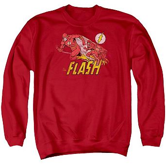 Dc Comics Flash Crimson Comet Adult Crewneck Sweatshirt