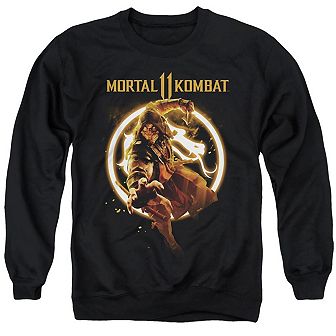 Mortal Kombat 11 Scorpion Flames Adult Crewneck Sweatshirt