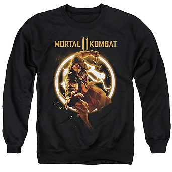 Mortal Kombat 11 Scorpion Flames Adult Crewneck Sweatshirt
